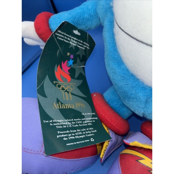 Vintage Rare WHATIZIT 1996 Olympic Games Atlanta Official Mascot Plush 14" W Tag - Picture 3 of 4